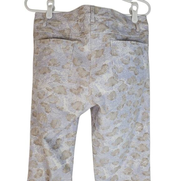 J. McLaughlin Snakeskin Print Mid-rise Lexi Slim Jeans Periwinkle Tan Size 8 - Picture 5 of 12